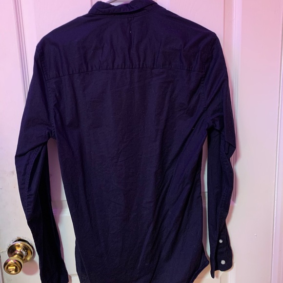 Topman Navy Button Down Shirt - Picture 2 of 3